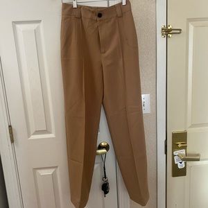 taupe brown wide leg pants